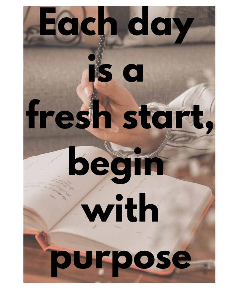 Setting daily intentions