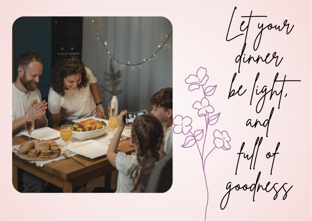 A family is having dinner