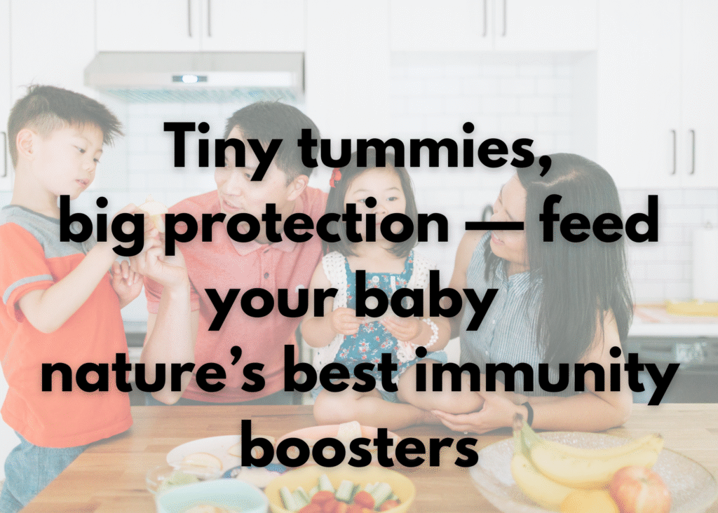 Parents feeding there child